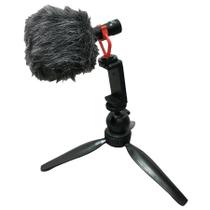 Microfone Condensador C/ Tripé Clipe p/ Celular KP-MIC800