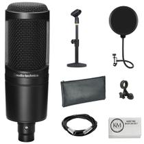 Microfone Condensador Cardioide Audio-Technica AT2020 com Kit Completo Microfone Condensador Cardioide Audio-Technica AT2020 com Kit Completo
