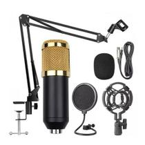 Microfone Condensador Com Braço Articulado Pop Filter P2 T10 - Hamy