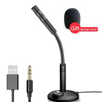 Microfone Condensador com Fio 3.5mm USB para Computador