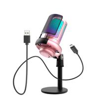 Microfone Condensador Gamer Led Rgb Gravação Podcast Ka-8759