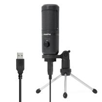 Microfone Condensador Gravação/Studio USB Maono c/Controle de Volume,Tripé,Espuma,p/Podcast/Studio - Aj Som Acessórios Musicais