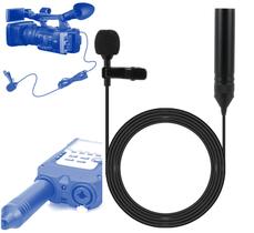 Microfone Condensador Lapela XLR c/ Phantom Power +48V p/ Filmadora, Câmera - Aj Som Acessórios Musicais