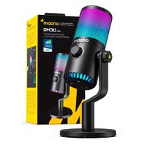 Microfone Condensador Maono Dm30 Rgb Programavel Preto Dm30rgb-black Microfone Condensador Maono Dm30 Rgb Programavel Preto Dm30rgb-black