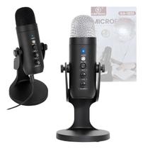 Microfone Condensador Mesa Usb Gamer Rotação 360 Ka-1333