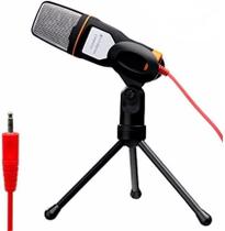 Microfone Condensador P2 P/ Celular PC + Suporte Knup KP-917