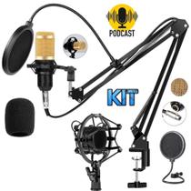 Microfone Condensador Para Estudio Podcaster Radio TV Streaming - COMERCIAL ELETRO