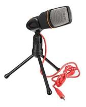 Microfone Condensador Pc Gravação Video Celular Youtube Base - Alinee