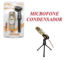Microfone Condensador Pc Gravação Video Celular Youtube Base - EMB-UTILIT