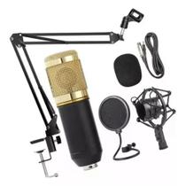 Microfone Condensador Pop Filter P2 T10 Com Braço Articulado