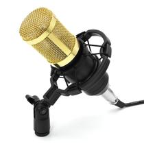 Microfone Condensador Profissional Bm-800 Canto Podcast Cor Preto