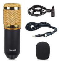 Microfone Condensador Profissional BM-800 (Preto)