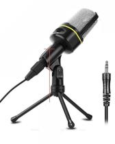 Microfone Condensador Profissional Com Tripé Estúdio Live