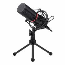 Microfone Condensador Profissional Redragon Blazar + Mini Tripé De Mesa