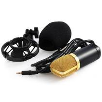 Microfone Condensador Profissional Unidirecional Gravaçao Youtuber Estudio Audio Live Musica Podcast Home Studio - Braslu