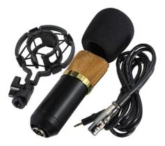 Microfone Condensador Profissional Unidirecional Youtuber Gravaçao Live Estudio Audio Musica Podcast Home Studio - ABMIDIA