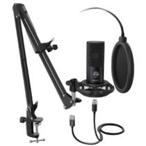 Microfone Condensador Profissional Usb Mesa Estudio Homologa