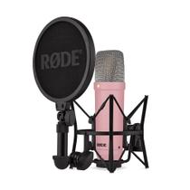 Microfone Condensador Rode NT1 Signature Series rosa com acessórios