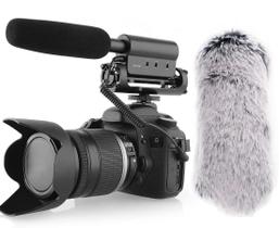 Microfone condensador Shotgun Nicama SGC-598 para câmera DSLR