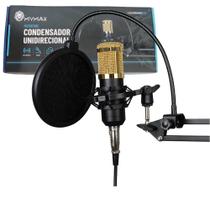 Microfone Condensador Suporte Metal Articulado P2 Mymax
