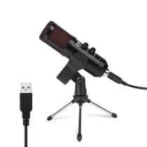Microfone Condensador USB com M - Ideal para Podcast