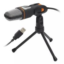 Microfone Condensador Usb Gravação Pc Podcast Gamer Tripé