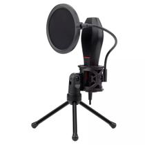 Microfone Condensador USB Redragon Quasar 2, Cabo 1,5m - Mesa de Gravação e vídeos Youtube - GM200-1