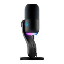 Microfone condensador usb yeti gx rgb lightsync logitech preto 988-000568