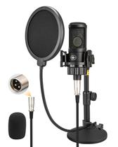 Microfone Condensador XLR KENBAIDIO com diafragma grande de 26 mm