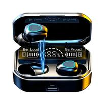 Microfone Cor Preto Fone Bluetooth M10 V5.3 Wireless Sem Fio