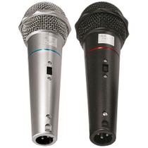 Microfone csr-505 duplo com fio 1 preto e 1 prata Microfone csr-505 duplo com fio 1 preto e 1 prata