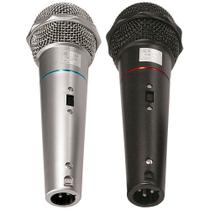 Microfone Csr-505 Duplo Com Fio 1 Preto E 1 Prata Microfone Csr-505 Duplo Com Fio 1 Preto E 1 Prata