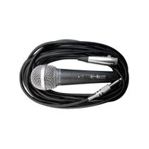 Microfone Csr C/ Fio C/ Chave E Cabo De 4,5mts- HT48A- Cinza