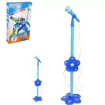Microfone de Brinquedo com Som Adaptador Suporte Ajustável e entrada mp3 HeroSquad - Well Kids