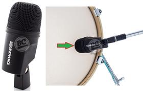 Microfone de Bumbo SoundVoice MB-01 dinâmico unidirecional com bag, excelente captação e definição