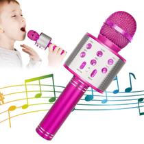 Microfone de Karaokê Bluetooth Infantil KIDWILL - Portátil 5 em 1 com Remix, Rádio FM e Gravador