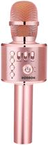 Microfone de karaokê BONAOK sem fio Bluetooth Q37 Champagne