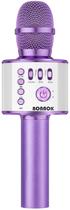 Microfone de karaokê BONAOK sem fio Bluetooth Q37 roxo claro