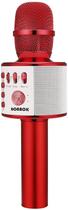 Microfone de karaokê BONAOK sem fio Bluetooth Q37 vermelho