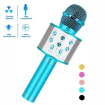 Microfone de Karaokê com Conexão Bluetooth USB e Cartão de Memória Infantil Sem Fio e com Alto-Falante