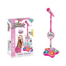 Microfone de Karaokê Infantil com Suporte - Brinquedo Educacional Musical para Meninos e Meninas