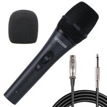 Microfone de karaokê LyriCloom Professional com fio preto Microfone de karaokê LyriCloom Professional com fio preto