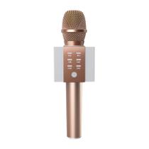 Microfone de karaokê sem fio 3 em 1 com Bluetooth - rosa