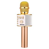 Microfone de Karaokê Sem Fio BONAOK Q37 Gold - Bluetooth