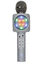 Microfone de Karaokê Sem Fio Express Sing-Along Bling Silver Microfone de Karaokê Sem Fio Express Sing-Along Bling Silver