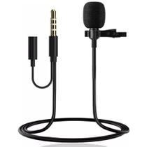 Microfone de lapela 3.5 aux preto inova mic 7586