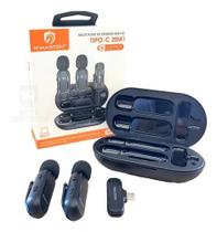 Microfone de lapela alta capacidade de captação de som para tipo C 2 em 1