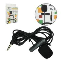 MICROFONE de Lapela com grampo de gravata preto.