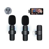 Microfone de lapela dupla para iOS, iPhone, iPad