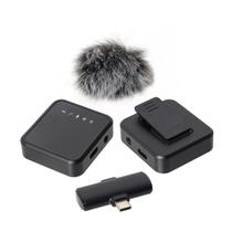 Microfone De Lapela Duplo Anti Ruído Sem Fio Redondo Premium